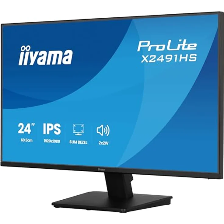 iiyama Prolite X2491HS-B1, 24" Full-HD IPS LED-Monitor, 120Hz, HDMI, DP, Slim-Line, schwarz – Bild 3