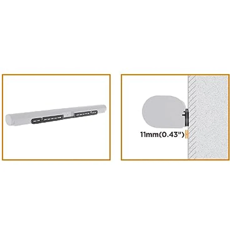 my wall TV Soundbar-Halterung HS7L für Sonos® Arc Soundbar, TV-Halterung, Soundbar-Halterung, Lautsprecher Wandhalterung, Montage unter dem TV-Bildschirm, TV Soundbar Halterung für Sonos® Arc – Bild 3