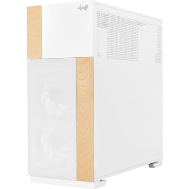 IN WIN InWin F5 weißes E-ATX Full Tower Computergehäuse mit austauschbaren Frontblenden aus Holz, gehärteten Glasscheiben und Dual-GPU-Ausrichtung – Bild 3