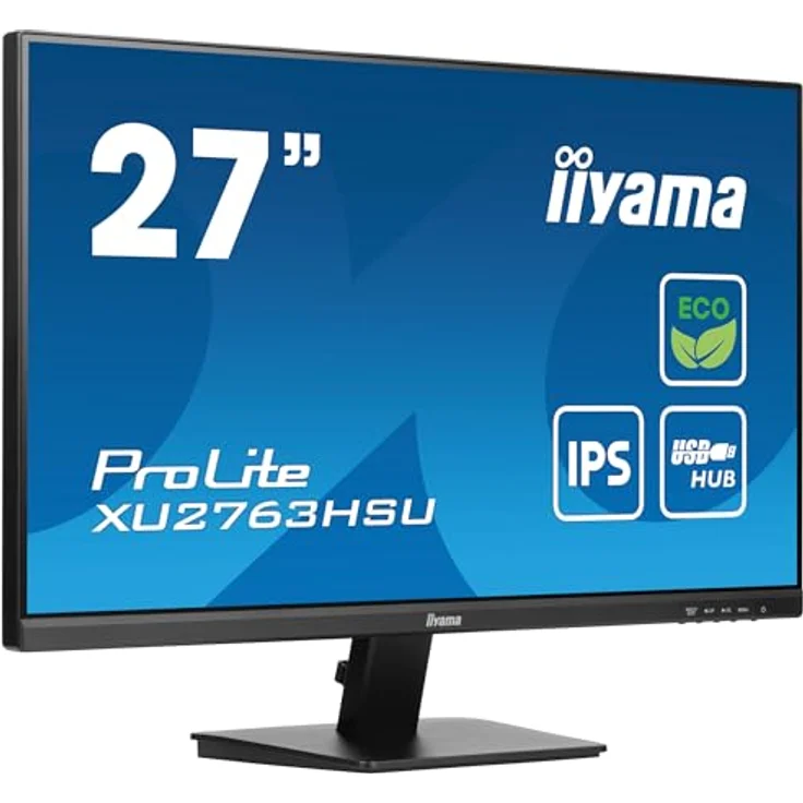 iiyama ProLite XU2763HSU-B1 27" IPS LED-Monitor Full-HD 100Hz HDMI DP USB3.2 FreeSync Energieklasse B schwarz – Bild 1