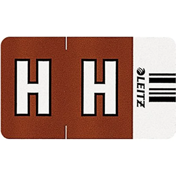 LEITZ Aktenordner LEITZ Buchstabensignal Orgacolor "H", auf Rolle, braun – Bild 2