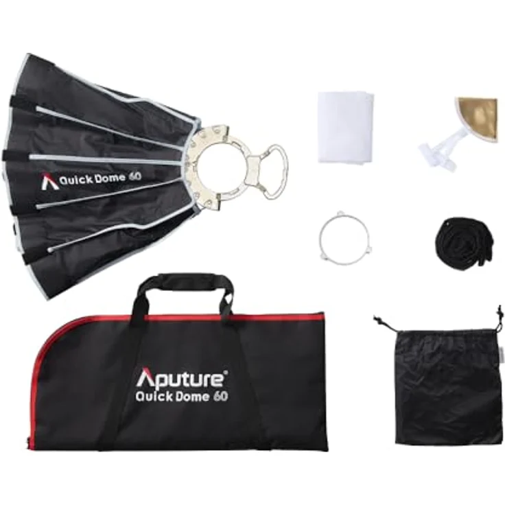 Aputure Quick Dome 60, Runde Softbox mit Bowens-Halterung, 40° Lichtsteuerungsgitter und Tragetasche – Bild 4