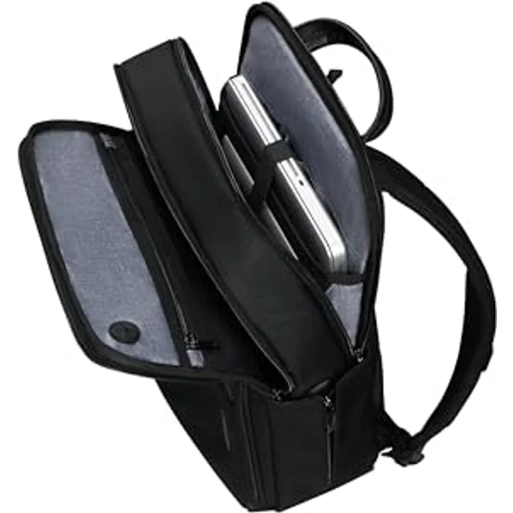 Samsonite XBR 2.0 - Laptoprucksack 14.1 Zoll, 40.5 cm, 15.5 L, Schwarz (Black) - Modernes Design aus recycelten Materialien, Easy Pass für einfaches Laden von elektronischen Geräten. – Bild 4