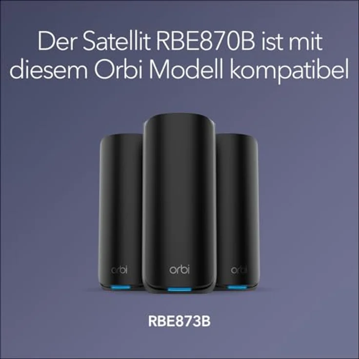 NETGEAR Orbi 870-Serie (RBE870B) Tri-Band WiFi 7-Mesh-Zusatzsatellit, bis zu 21 Gbit/s, Schwarz – Bild 4