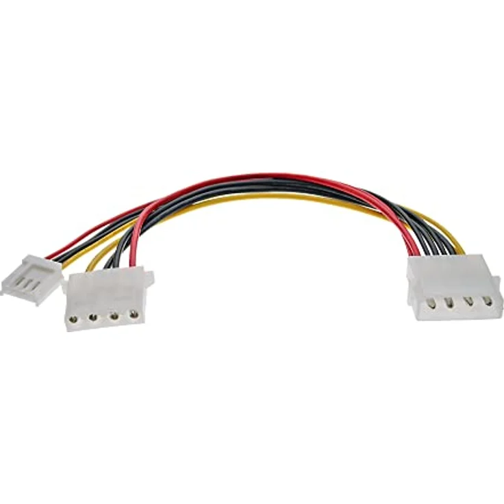 InLine 29658 Strom Y-Kabel intern, 1x 13,34cm (5,25") an 1x 8,89cm (3,5") + 1x 13,34cm (5,25") – Bild 1
