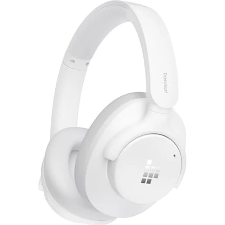 Tronsmart Q20S Hybrid Noise Cancelling Kopfhoerer Kabellos, Over Ear Kopfhörer mit Mikrofon, Hi-Res-Audio, 60 Stunden, Deep Bass, individueller EQ über App, für unterwegs, Homeoffice (Weiß) – Bild 1