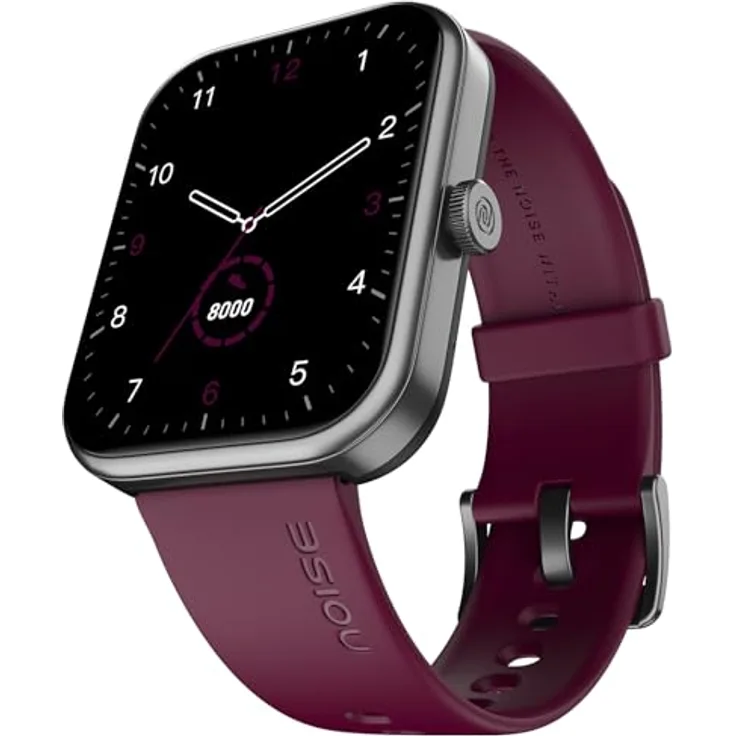 Noise Pulse 2 Max 1.85" Display Smartwatch, Bluetooth Calling, 10 Days Battery, 550 NITS Brightness, 100 Sports Modes, 150+ Watch Faces - Wine
