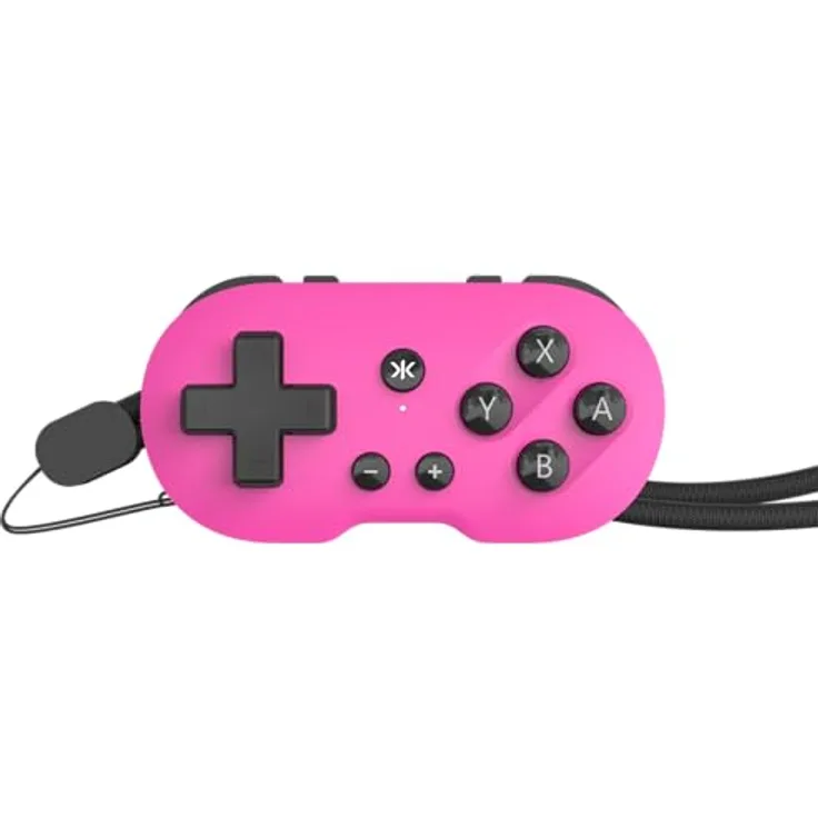 CRKD ATOM - Collectible Keychain Controller for Nintendo Switch, PC, Mac, Mobile and Smart TV (Hot Pink) - Bluetooth, 10 Hours Play, Rechargeable