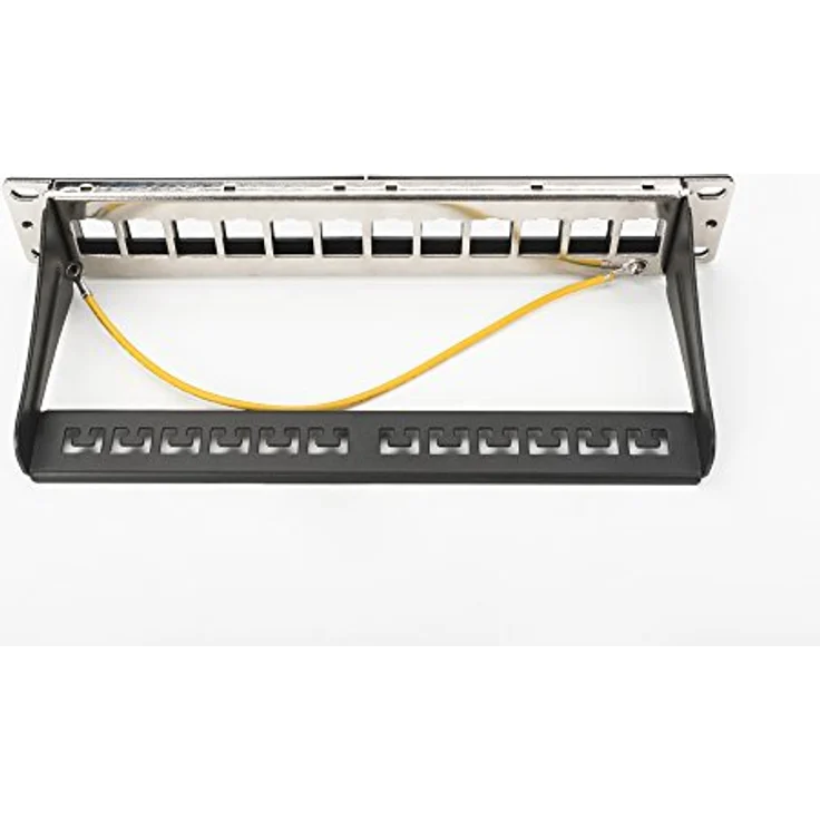 Digitus Modular Patch Panel, geschirmt, 12-Port Blank,1HE,254mm (10'') Rack Mount,schwarz RAL 9005 (DN-91420) – Bild 7
