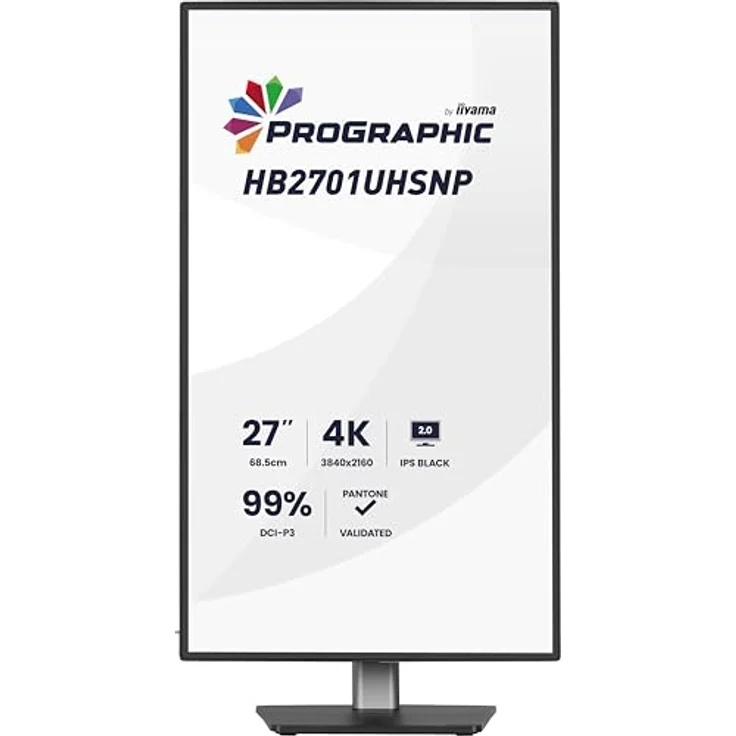 iiyama ProGraphic HB2701UHSNP-B1 27" IPS Schwarz 4K UHD Monitor, DCI-P3 99%, HDMI DP-in/Out, USB-C Dock, KVM-Switch, Höhenverstellung, Pantone Validated – Bild 4