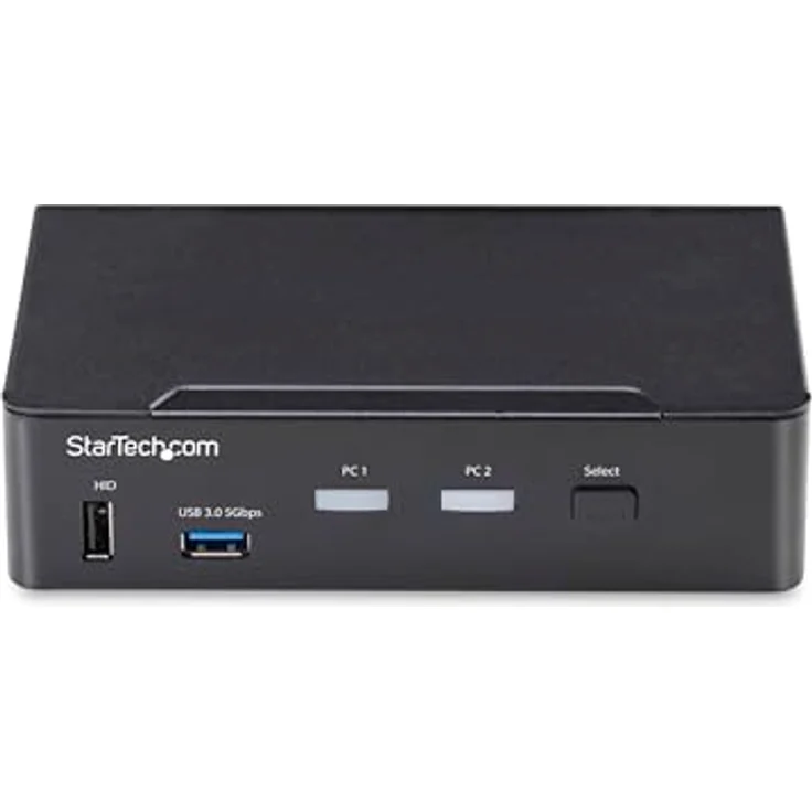 StarTech.com 2-Port DisplayPort KVM Switch, 4K 60Hz mit USB 3.0 Hub, EDID Management und HDCP 1.4 Unterstützung – Bild 4