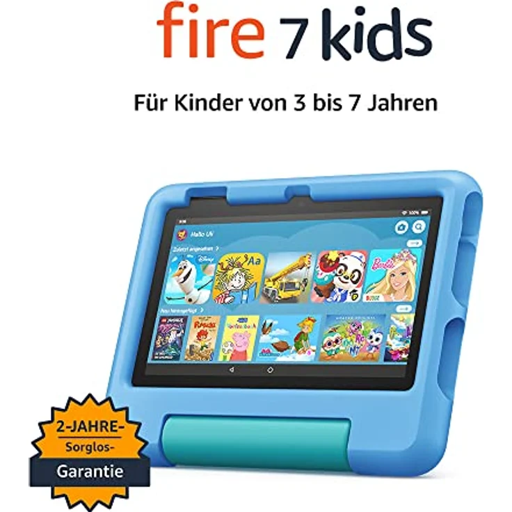 Amazon Fire 7 Kids (2022) inkl. Hülle (7", 16 GB, Blue), Tablet, Blau - Kindgerechtes Tablet mit USB-C Anschluss, microSD-Slot und 2-MP-Kamera – Bild 6