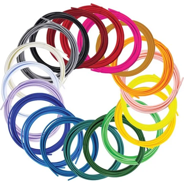 3Doodler Flow Filament Refill, PLA-Nachfüllpack mit 20 bunten Spulen für 3Doodler FLOW, 1.75 mm