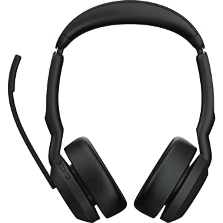 Jabra Evolve2 55 - schnurloses Stereo-Headset mit Ladestation und Jabra Air Comfort - Mikrofone mit Geräuschunterdrückung und ANC - MS Teams zertifiziert, mit anderen Plattformen kompatibel - Schwarz – Bild 4