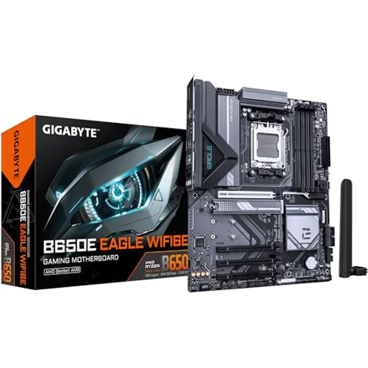 Gigabyte GA-B650E EAGLE WF6E ATX Mainboard, AMD® AM5 Chipsatz, hohe Stabilität und Leistungsfähigkeit – Bild 1
