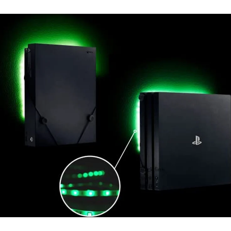 Floating Grip LED Strip Wandstreifenleuchte, 500 mm mit USB, grün für Sony PlayStation 4 – Bild 2
