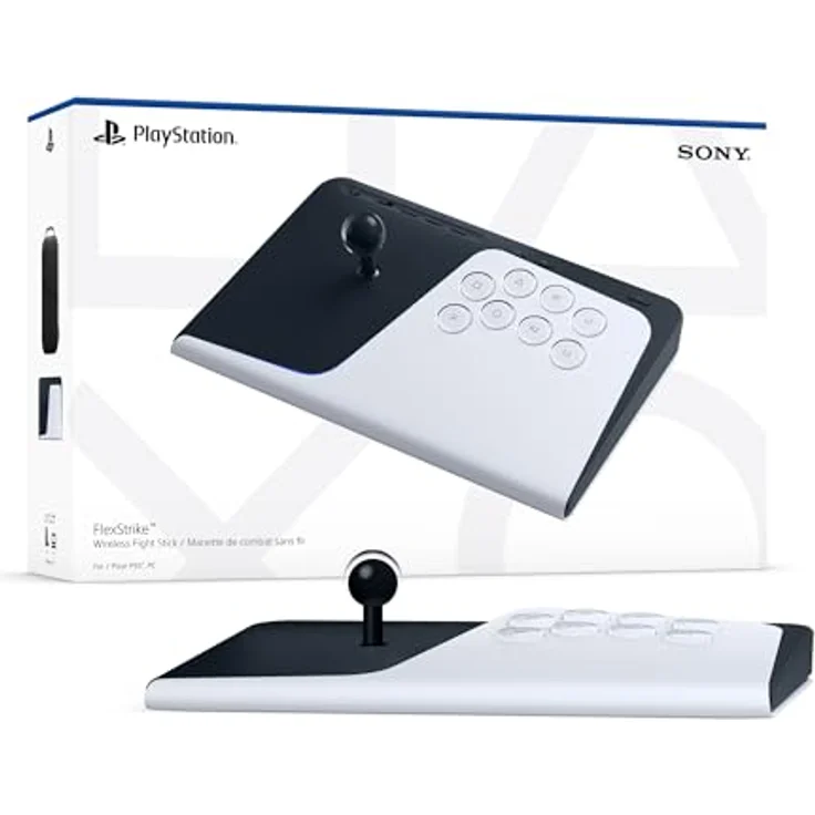 SONY FlexStrike™ Wireless-Fightstick, kabelloser Fightstick mit ultrageringer Latenz, Weiß/Schwarz für PlayStation 5, PC – Bild 1