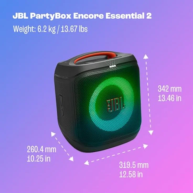 JBL PartyBox Encore Essential 2, Bluetooth-Lautsprecher mit 100 W RMS Leistung – Bild 2