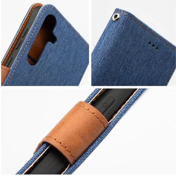 COFI 1453 Jeans-Buch-Handyhülle für Samsung Galaxy A36 5G, praktische Taschen und sicherer Verschluss, Blau – Bild 4