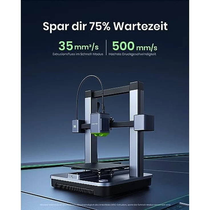 AnkerMake M5C 3D Drucker, 500 mm/s High-Speed 3D-Druck, 50 μm Präzision, All Metal Hotend, Bis zu 300℃ 3D Druck, Intuitive Steuerung über mehrere Geräte, Auto-Nivellierung, 220×220×250 mm Druckvolumen – Bild 4