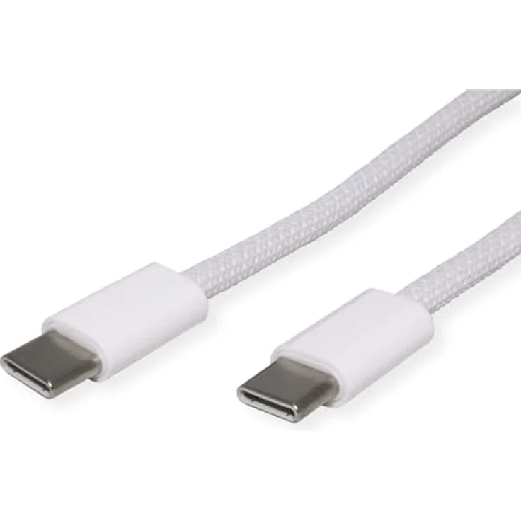 VALUE USB 2.0 Kabel, Typ C-C, 60W, 3 m, weiß, verbesserte Schirmung, vergoldete Kontakte – Bild 2