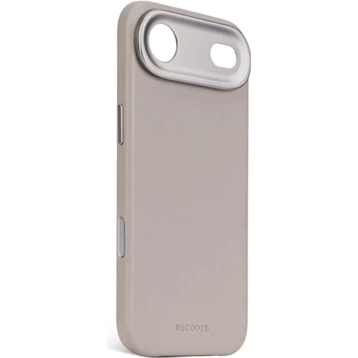 Decoded Lederhülle für iPhone 17 Air, Premium ECCO Leder, MagSafe Kompatibel, Vollständiger Kameraschutz, Metalltasten, Stoßfest und Kratzfest, Beige – Bild 2