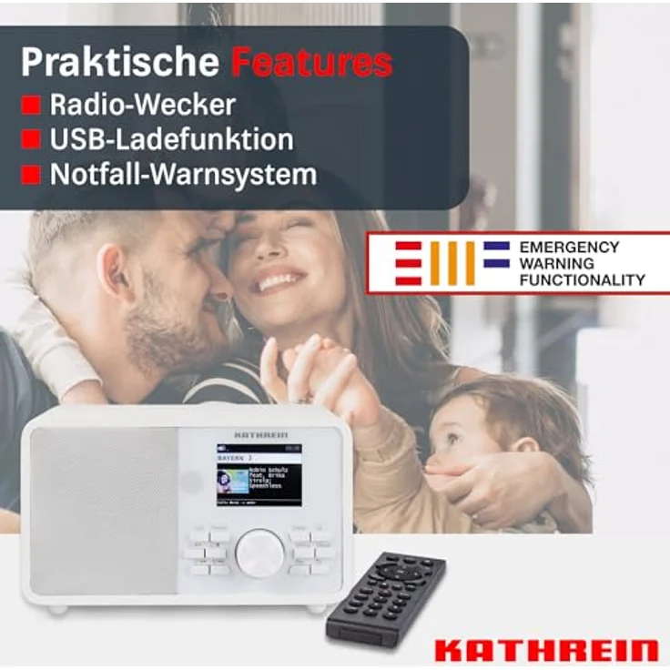 Kathrein DAB+ link M11, DAB Plus Radio mit EWF, WLAN, Bluetooth, in weiß – Bild 3