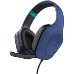 Trust Gaming GXT 415B Zirox Leichtes Gaming Headset mit 50-mm-Treiber für PC, Xbox, PS4, PS5, Switch, Mobile, 2-m-Kabel, 3,5-mm-Audioanschluss, Over-Ear Kopfhörer mit Kabel - Blau