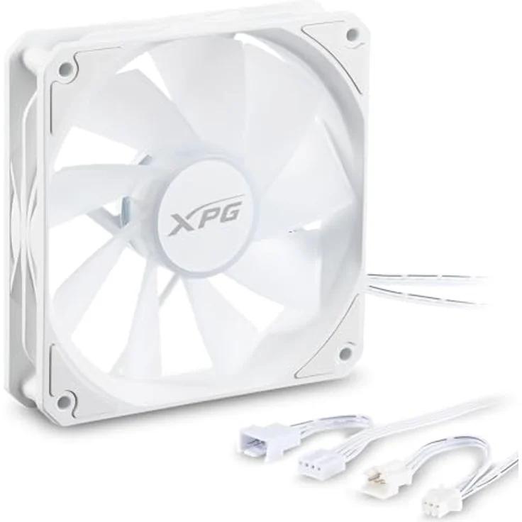 XPG VENTO R 120, 120mm ARGB Gehäuselüfter mit optimiertem Luftstrom, weiß – Bild 4
