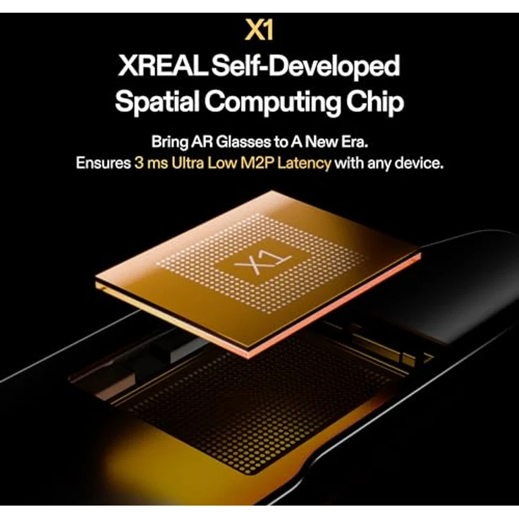 XREAL One AR-Brille mit X1-Chip, Nativen 3 DoF, 147" 50° FOV, 120Hz-HD-Display, Renommiertem Audio, 3 Einstellbarer Linsentransparenz - Kompatibel mit iPhone 16/15, Steam Deck/ROG/Mac/PC/Android & iOS – Bild 3