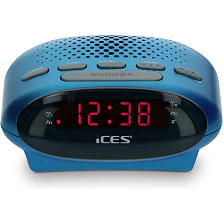 iS ICR-210 Uhrenradio (2X Weckzeiten, Schlummerfunktion, Sleeptimer) blau – Bild 2