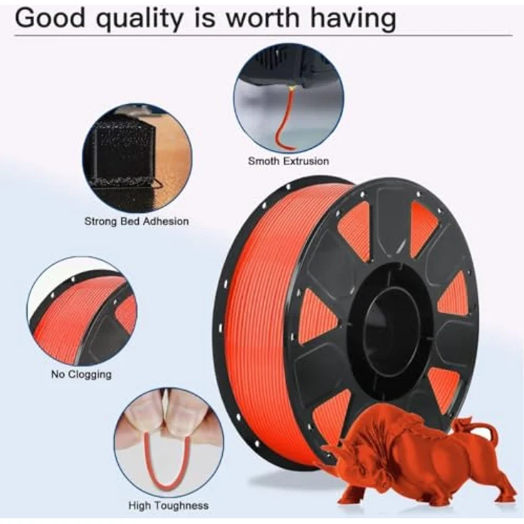 Creality Ender PLA Filament Red, 3D-Druckmaterial, 1 kg, 1,75 mm, auf Rolle – Bild 4