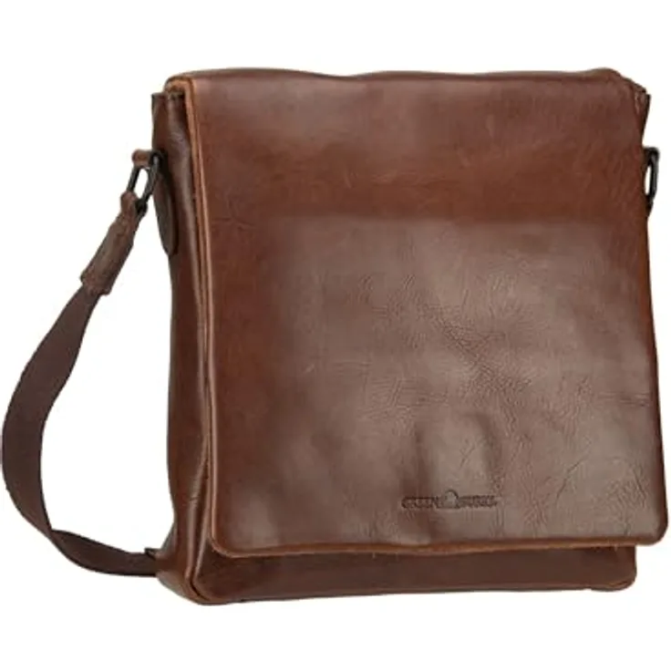Greenburry Newport Messenger, 24 cm Laptop-Tasche aus 100% Leder, braun