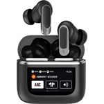 S&T Design Bluetooth Kopfhörer Kabellos LCD Display Touch In-Ear-Kopfhörer (Bluetooth, Touchscreen Noise Cancelling ANC Geräuschunterdrückung Mikrofon)