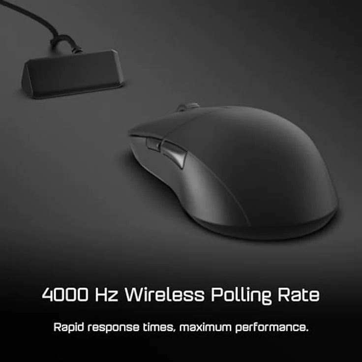 Endgame Gear XM2w 4K, Kabellose Gaming-Maus mit 4000 dpi Sensorauflösung, ergonomischem Design, Schwarz – Bild 2