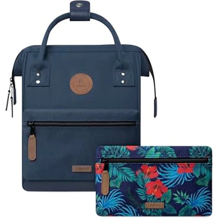 Cabaïa Adventurer Rucksack Reykjavik Mini 10L, wasserabweisend, Laptopfach bis 10,5 Zoll, 2 Vordertaschen, vegan zertifiziert, blau – Bild 1