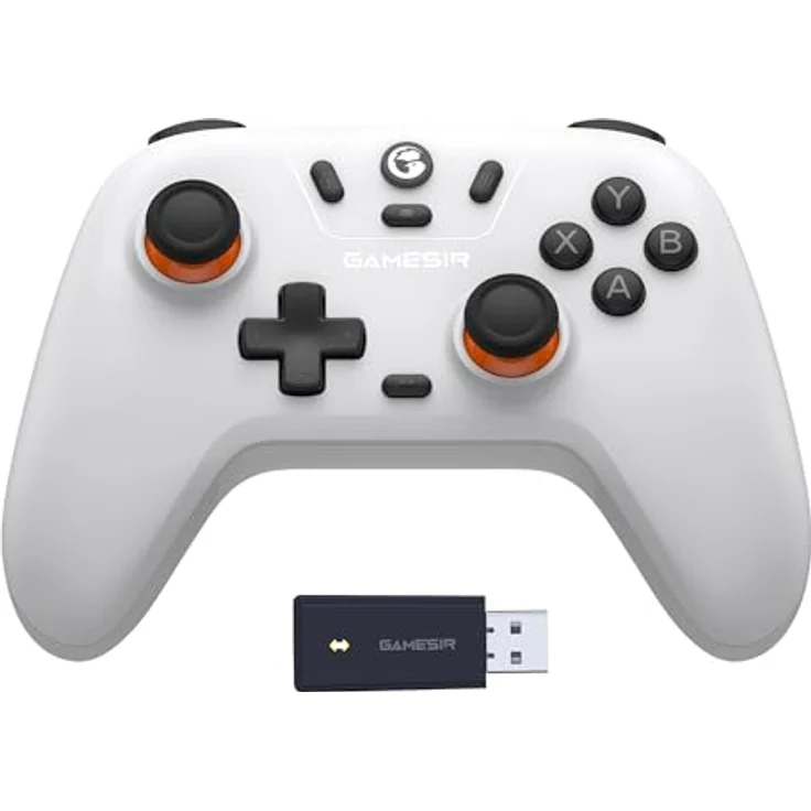 GameSir Nova Lite Wireless Controller, Tri-Mode Konnektivität, PC Gamepad Joystick für Windows PC/Switch/Stem/iOS/Android, mit Hall-Effekt Trigger, DualVibration, Turbo, Bewegung (weiß) – Bild 1