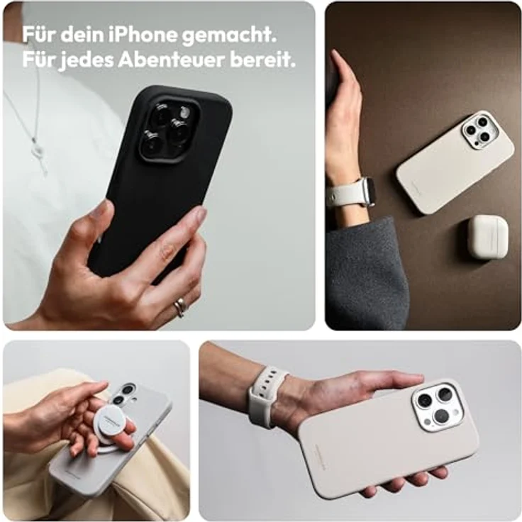 VONMÄHLEN Soft Silicone Case für iPhone, weiche Silikonhülle aus recycelten Materialien mit Mikrofaserfutter und Kamera-Displayschutz, kompatibel mit MagSafe – Bild 5