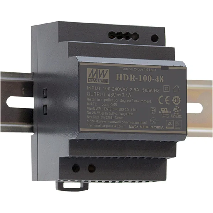 Mean Well HDR-100-15N, AC-DC-Industrienetzteil für Hutschiene, 97,5W, 15V, 6,5A