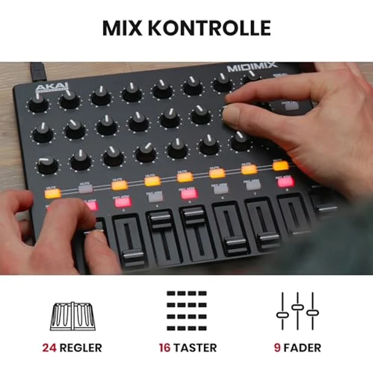 AKAI Professional Midimix - Voll zuweisbarer, portabler MIDI Mixer & DAW Controller – Bild 4