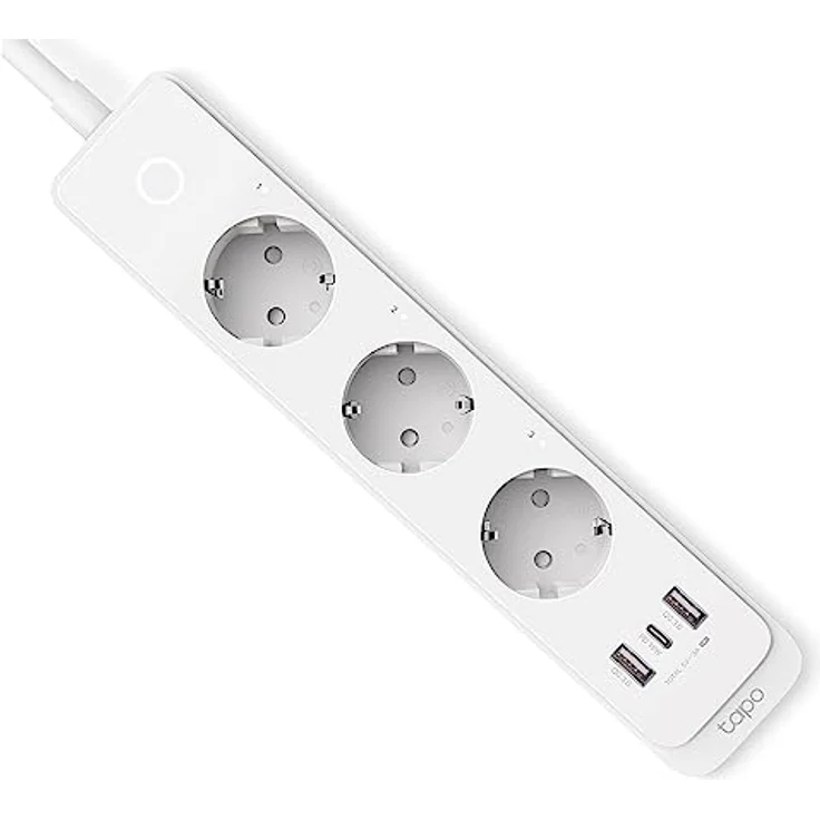 TP-Link Tapo P300 steckdosenleiste mit 2 USB-Anschlüsse & 1 Type C-Anschlüsse,Mehrfachsteckdose Sicherheitsgarantie,funktioniert Alexa,Google Home,HomeKit Sprachsteuerung,Fernzugriff,1.5M,Weiss – Bild 2