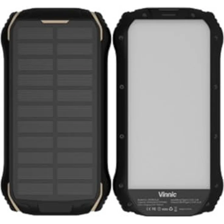 VINNIC SACA PEAK Solar Powerbank 20.000mAh IP65 1xUSB-C, 2xUSB-A, Schwarz – Bild 5