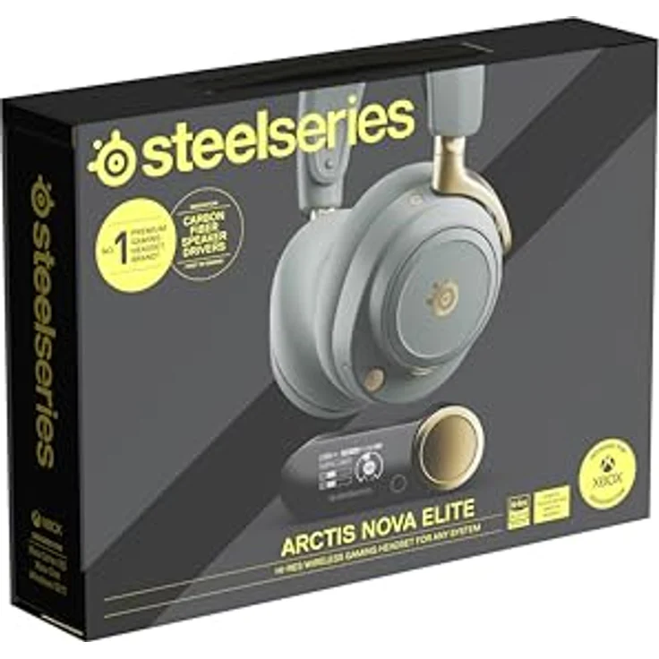SteelSeries Arctis Nova Elite, Kabelloses Gaming Headset mit 96-kHz/24-Bit-Sound, Active Noise Cancelling, Weiss – Bild 17