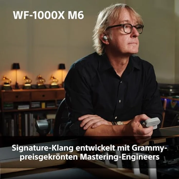 Sony WF-1000XM6, Kabellose Noise Cancelling In-Ear-Kopfhörer, Hi-Res Audio, 24 Std. Akkulaufzeit, IPX4, Silber – Bild 4