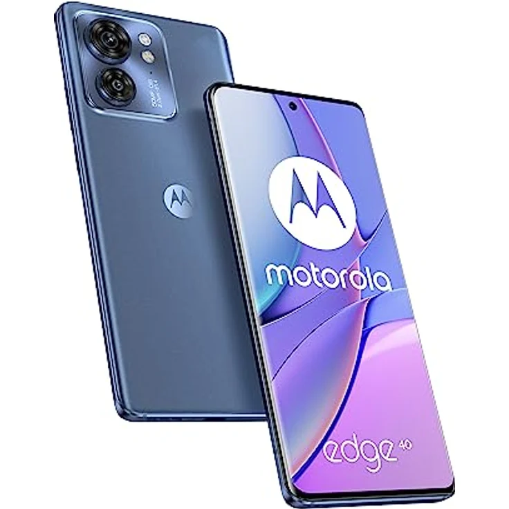 Motorola Edge 40 5G 256GB/8GB RAM Dual-SIM lunar-blue, Smartphone mit 144 Hz pOLED FHD+ Display, 50 MP Kamera und 68 W Schnellladung – Bild 1