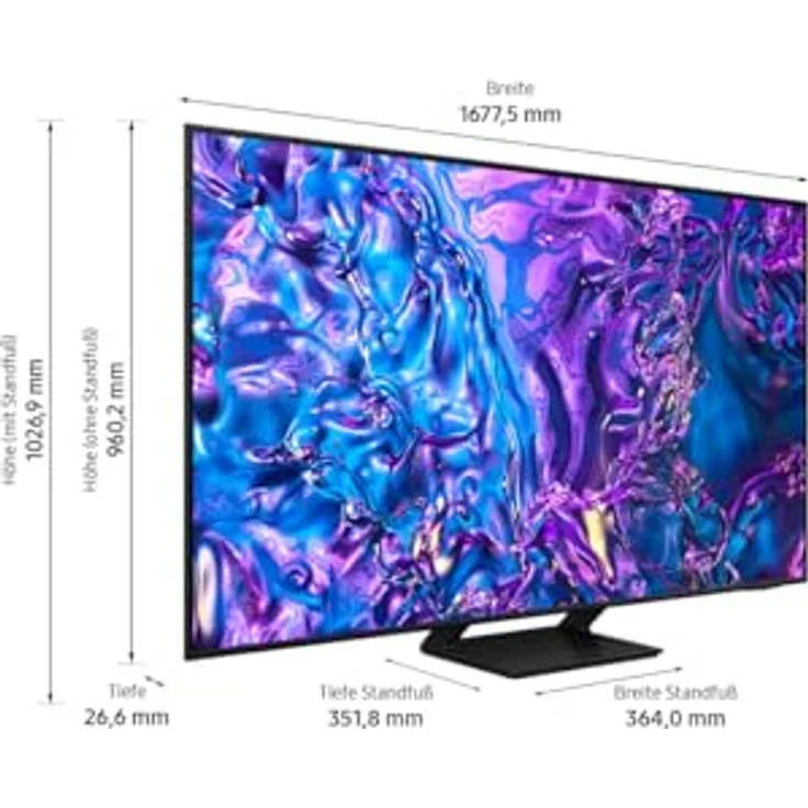 Samsung QLED 4K Q70D Fernseher 75 Zoll, Samsung TV mit Quantum Prozessor Lite 4K, 4K AI Upscaling, Samsung Tizen OS, Motion Xcelerator 120 Hz, Smart TV, GQ75Q70DATXZG, Deutsches Modell [2024] – Bild 4