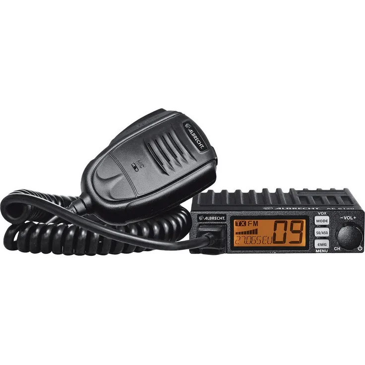 Albrecht Mini-CB FunkAE 6120 VOX Multi 12620 CB-Funkgerät, kompaktes Design, großes Display, Druckgussgehäuse