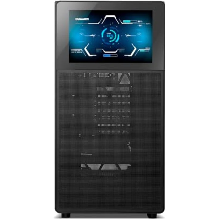 NOX XTREME PRODUCTS Hummer BIOS - Semitower ATX | M-ATX | ITX, anpassbares 8"-LCD-Display, Platz für 11 Lüfter, USB-C und 3.0, Schwarz – Bild 2