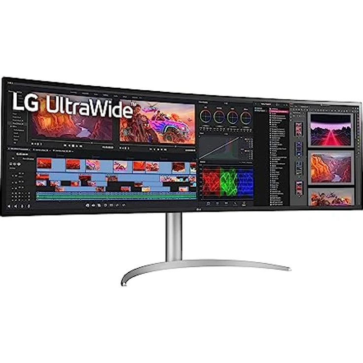 LG Electronics 49WQ95X-W.AEU IPS 32:9 UltraWide Monitor 49" (124,46 cm), QHD Wide 1440p, Curved TFT-LCD Aktiv Matrix mit White LED Backlight, Anti-Glare, Weiß – Bild 5