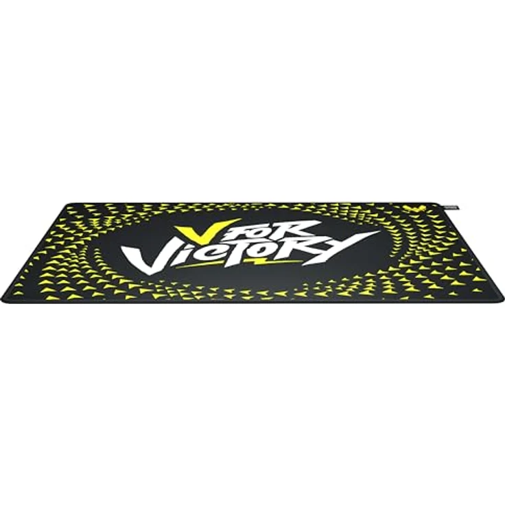 CHERRY XTRFY GP5, Gaming-Mauspad aus Stoff L (460 x 400 x 4 mm), Glattes Speed-Pad mit vernähten Kanten, rutschfest und waschbar, Vitality Black – Bild 3
